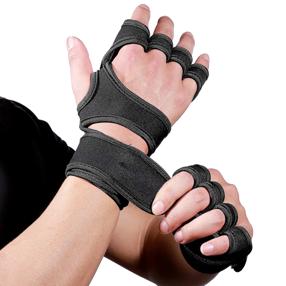 Workout Gloves with Wrist Support for Gym Workouts, Pull Ups Gym & Fitness, M/L/XL, 1 Pair